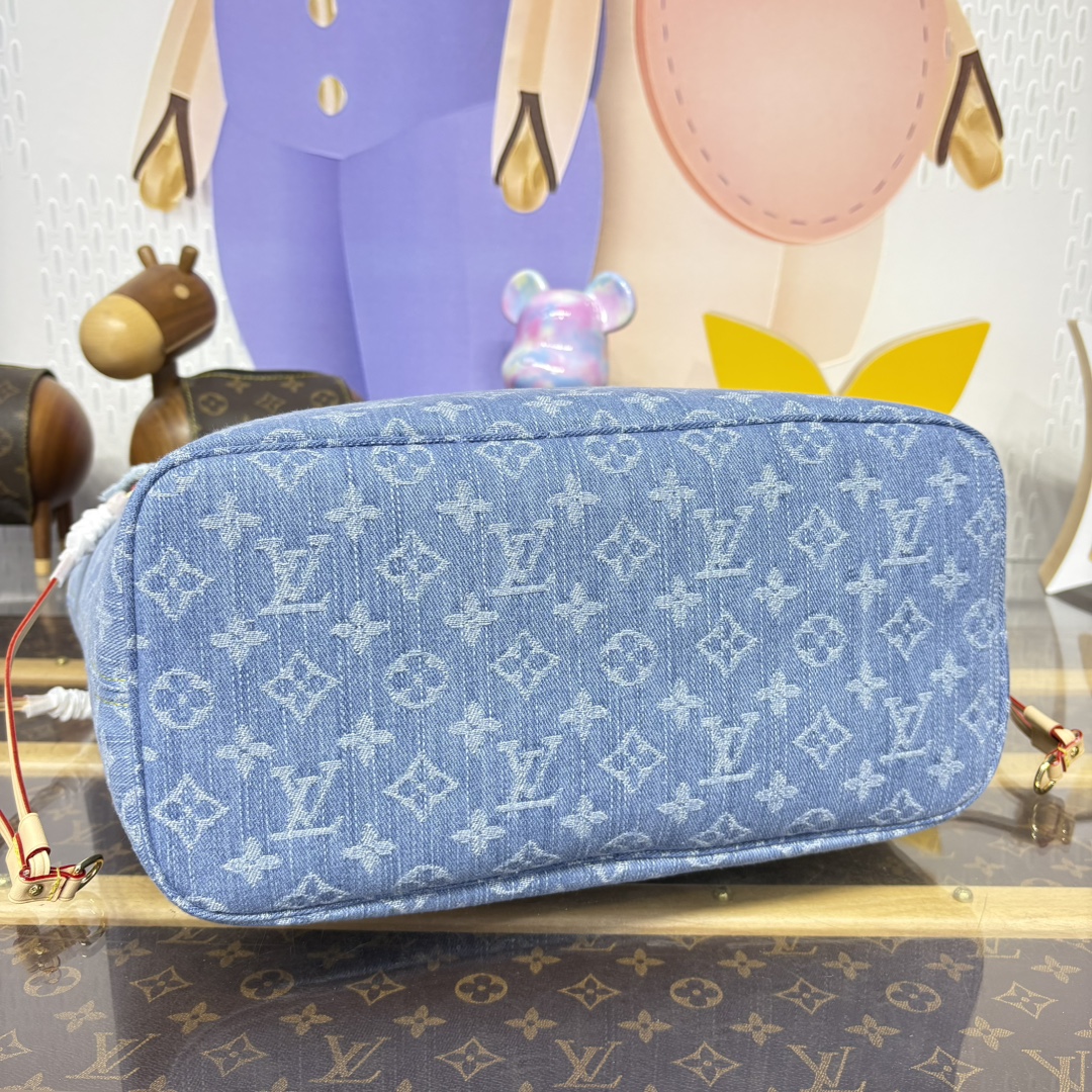 Bagsaaa LV M13192 Neverfull MM Denim Blue - 31cm