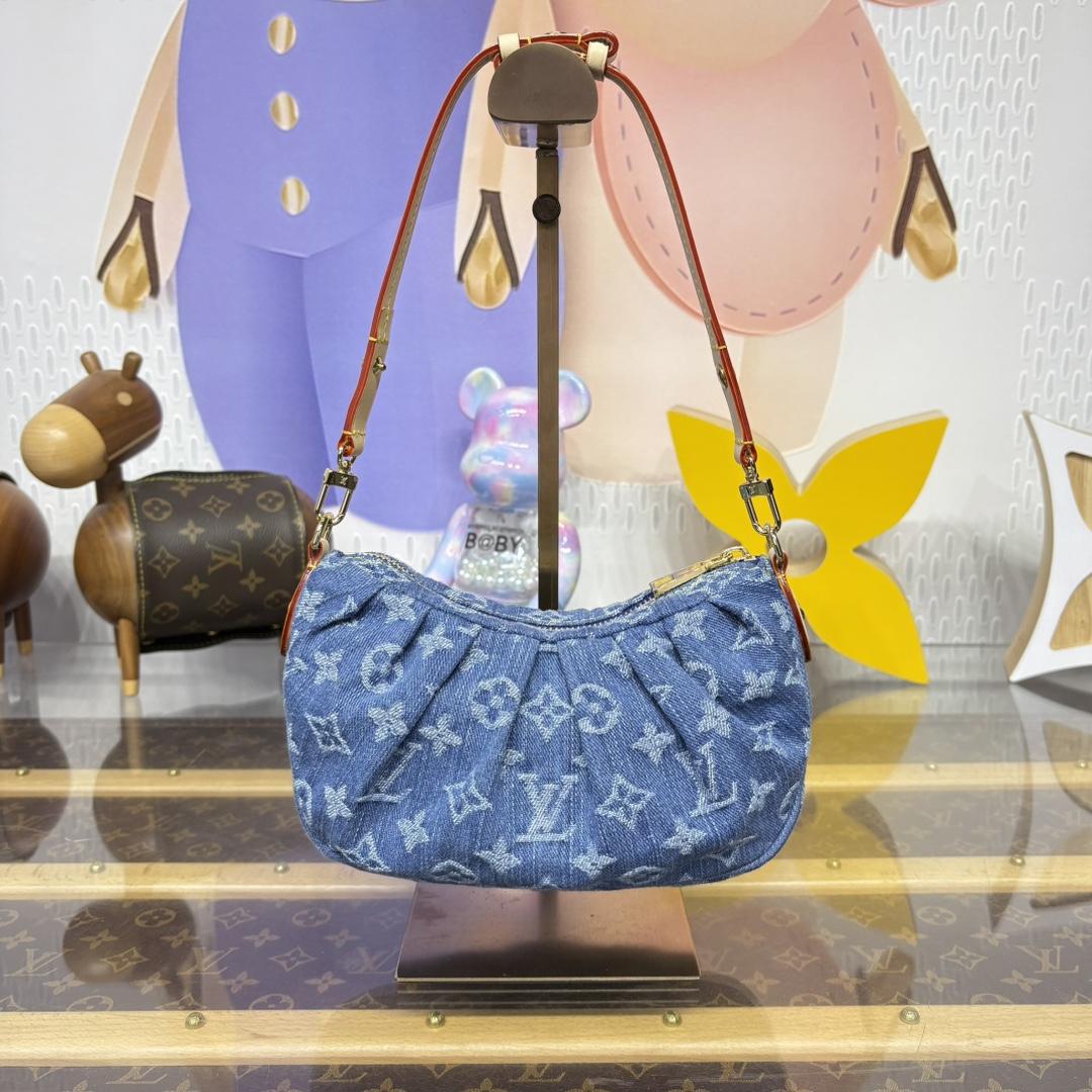 Bagsaaa LV M13571 Pochette Valley handbag Denim Blue - 21cm