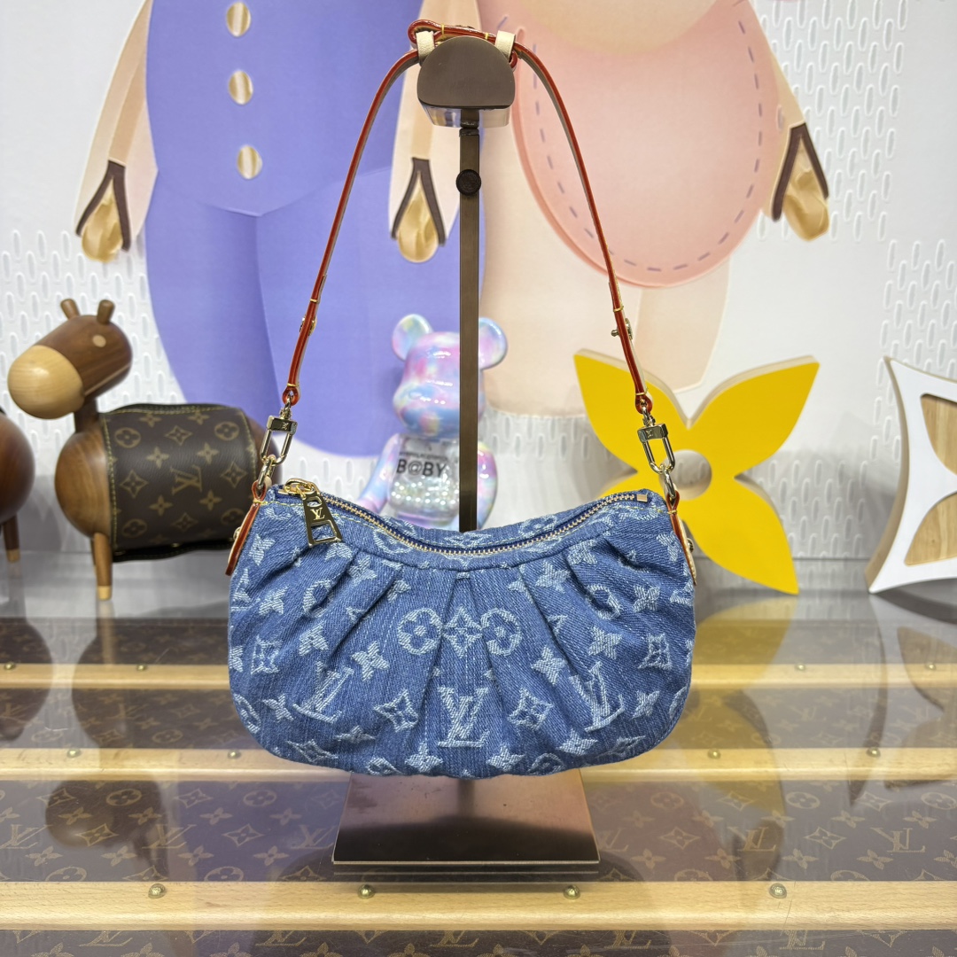 Bagsaaa LV M13571 Pochette Valley handbag Denim Blue - 21cm