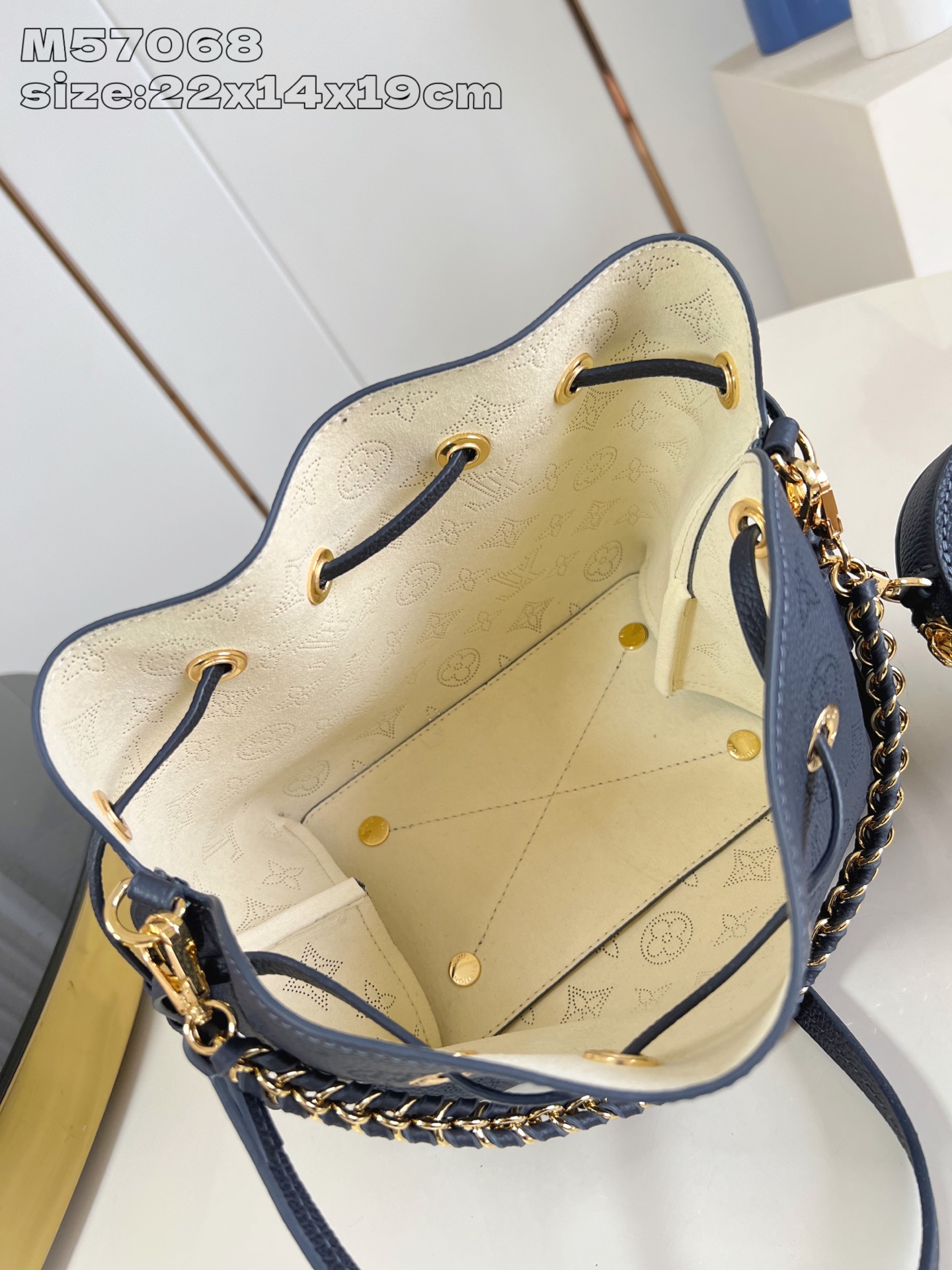 Bagsaaa LV M14315 Bella Bag Navy Blue - 22cm