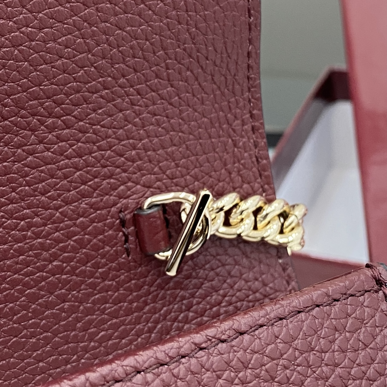 Bagsaaa Gvc*1 GG Marmont bi-color wallet on chain 497985 red & beige - 20cm