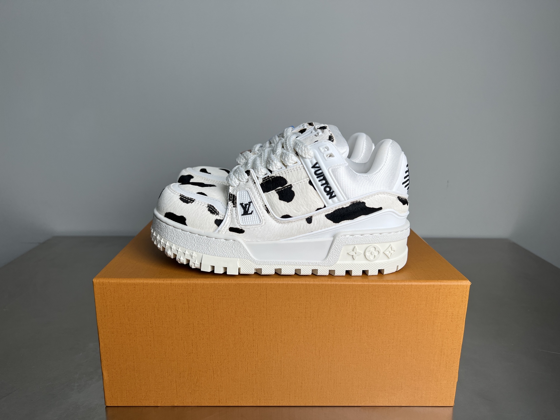 Bagsaaa LV Trainer Maxi Sneaker Animal-printed pony-style