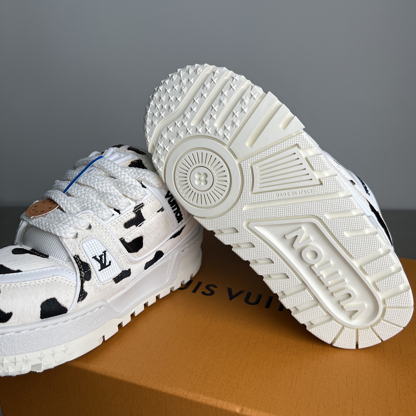 Bagsaaa LV Trainer Maxi Sneaker Animal-printed pony-style