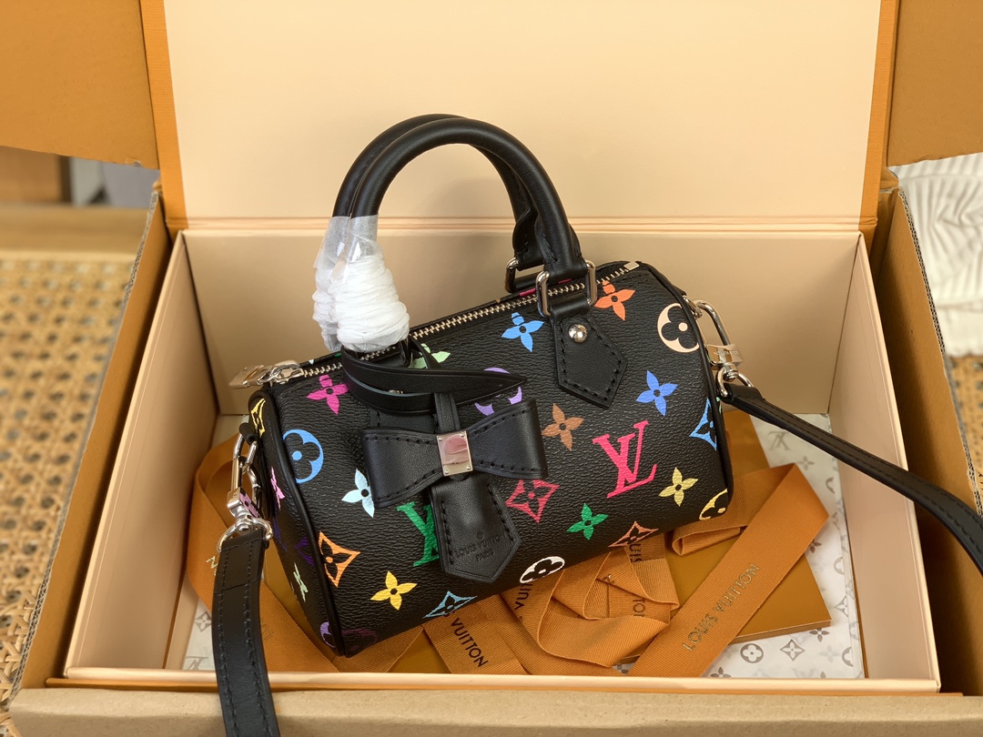 Bagsaaa L0vis Vvtt0n M13406 LV x TM Nano Speedy Bag Multicoloured - 16cm