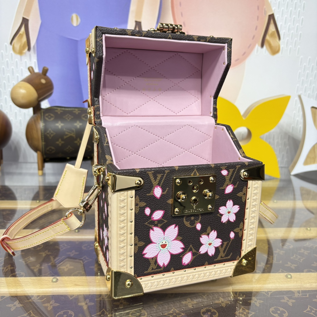 Bagsaaa M14173 LV x TM Camera Box Sakura Brown - 21.5cm