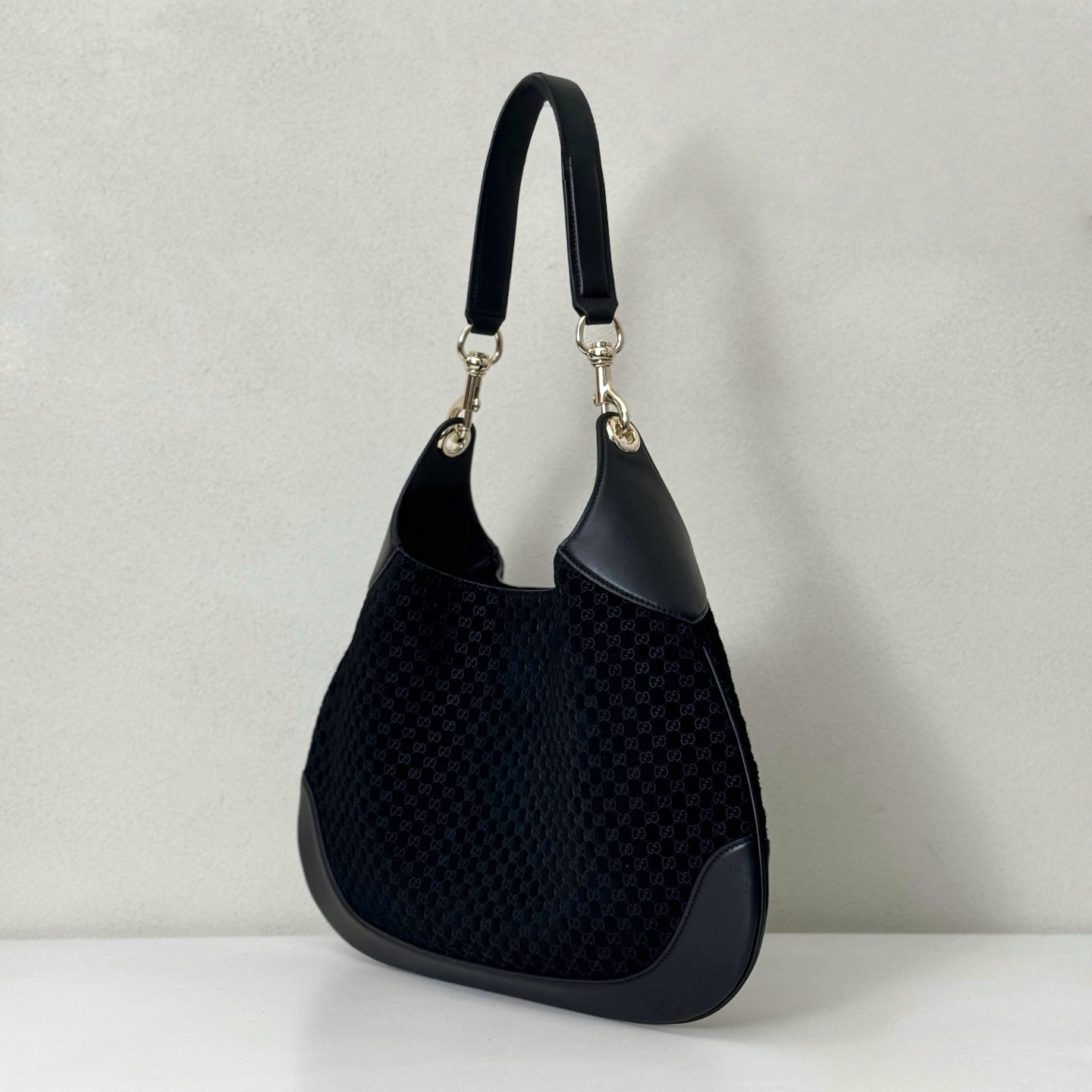 Bagsaaa Gvc*1 B medium shoulder bag 834981 black suede - 42cm