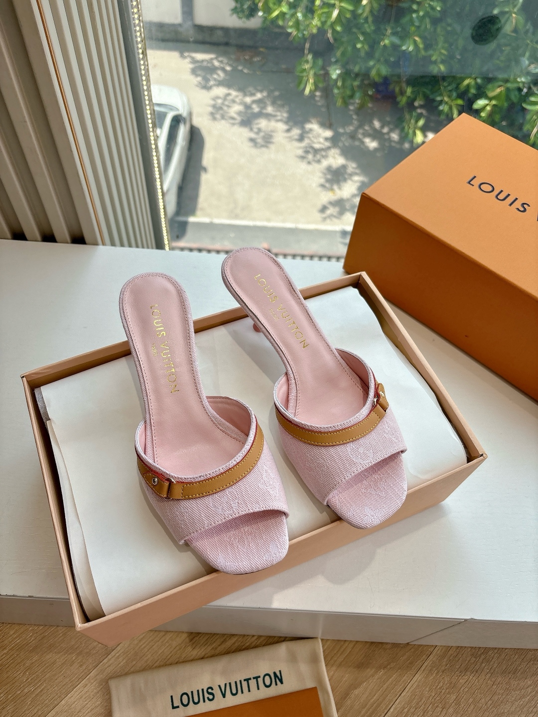 Bagsaaa LV 6AM Mule Pink