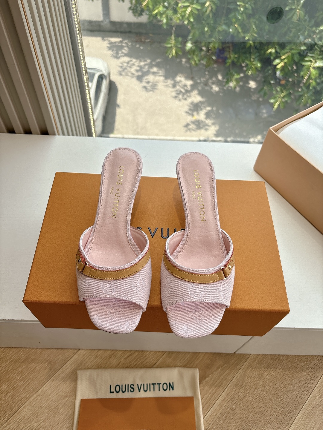 Bagsaaa LV 6AM Mule Pink