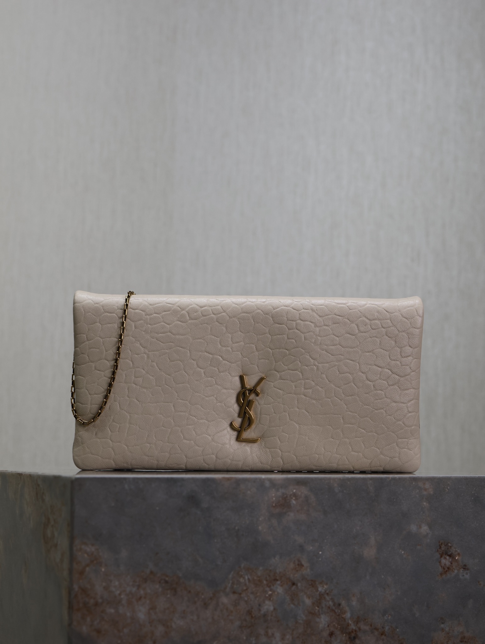 Bagsaaa Y51 calypso mini bag in grained lambskin 801712 white - 24cm