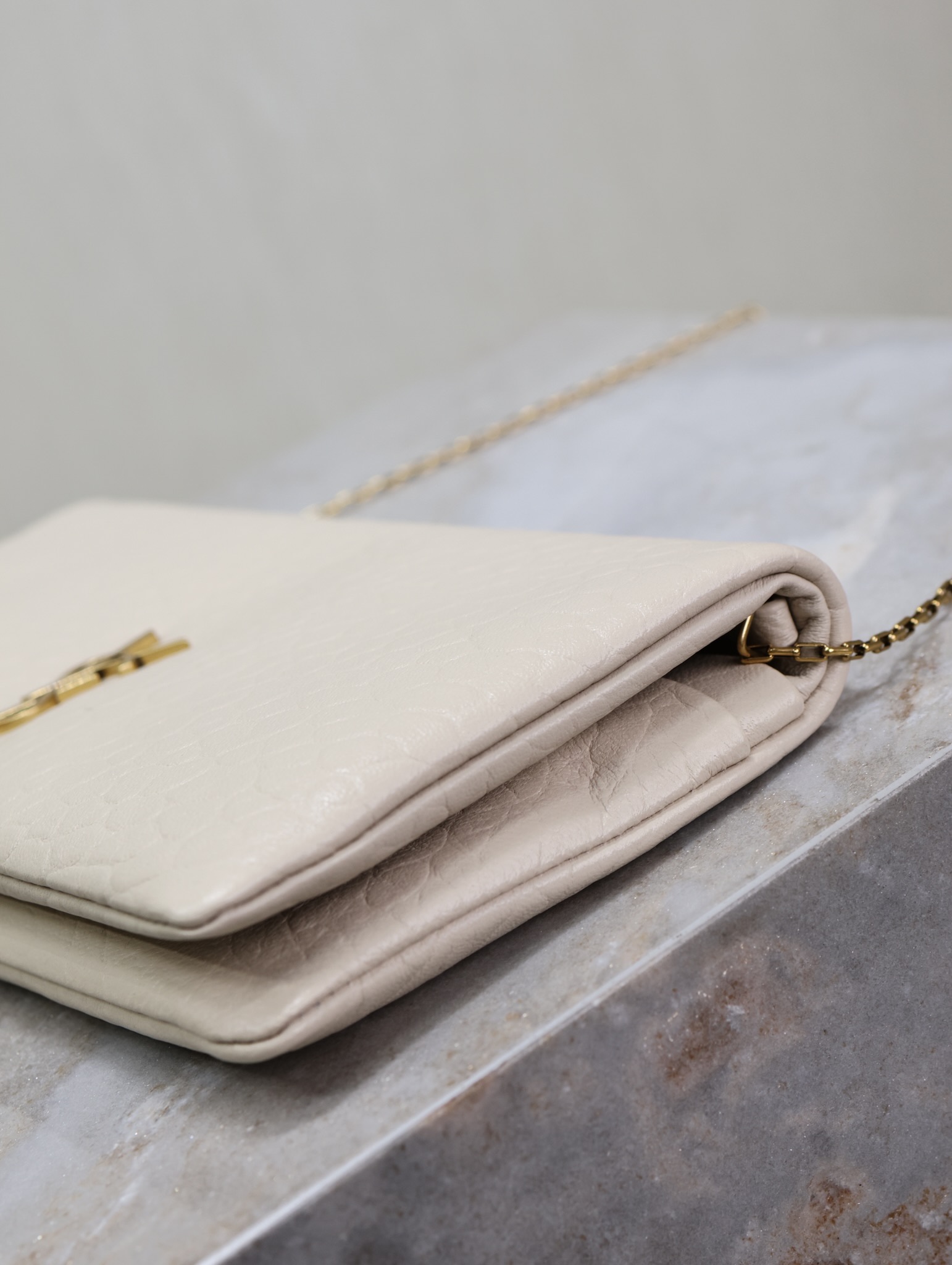 Bagsaaa Y51 calypso mini bag in grained lambskin 801712 white - 24cm