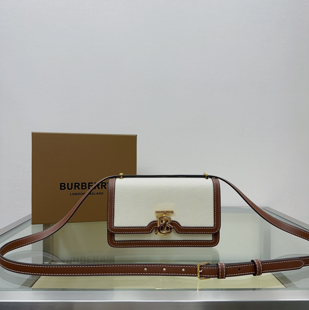 Bagsaaa Bv*b*rry Mini leather-trimmed canvas shoulder bag - 20cm