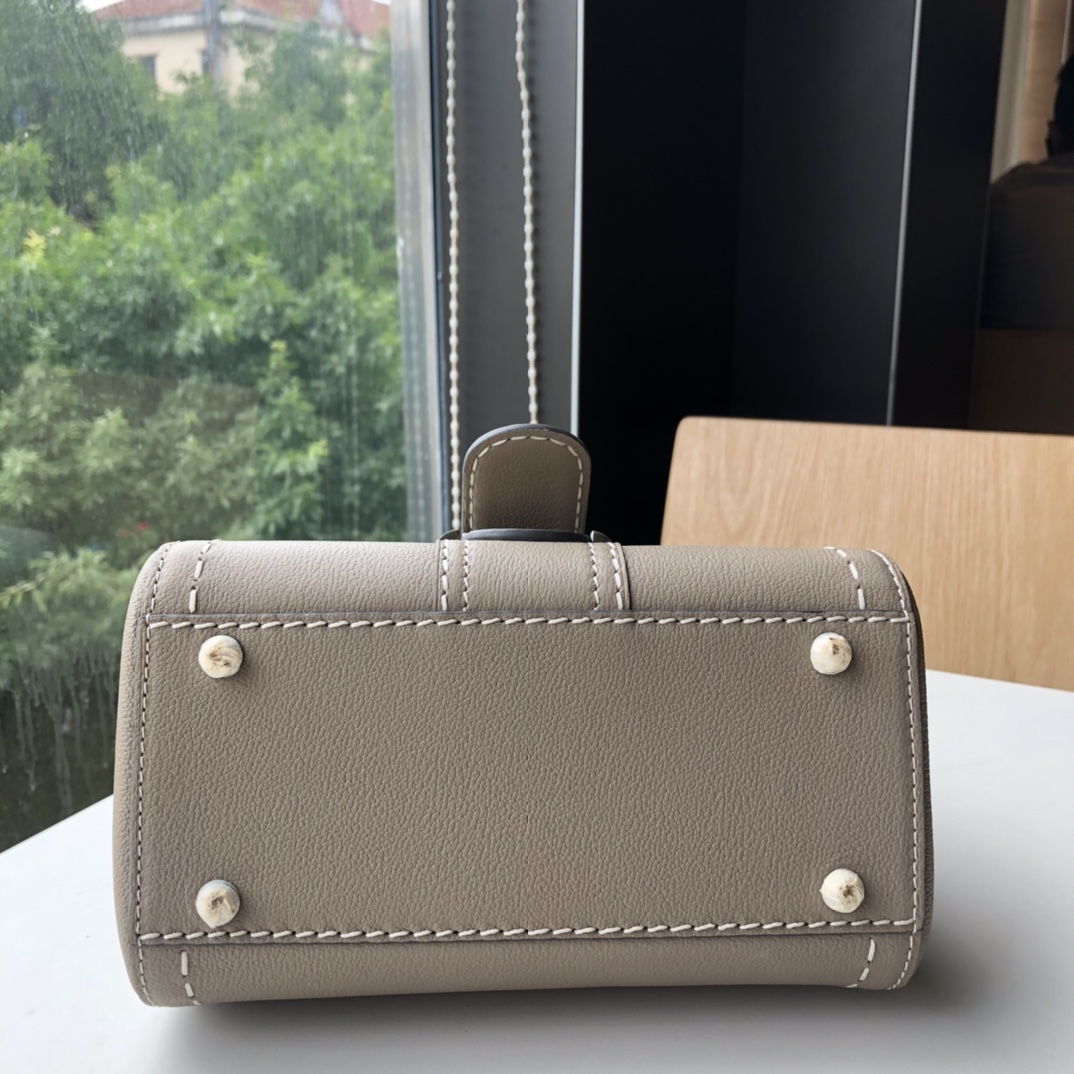 Bagsaaa Delvaux Brillant Mini Surpiqué Gray - 20cm