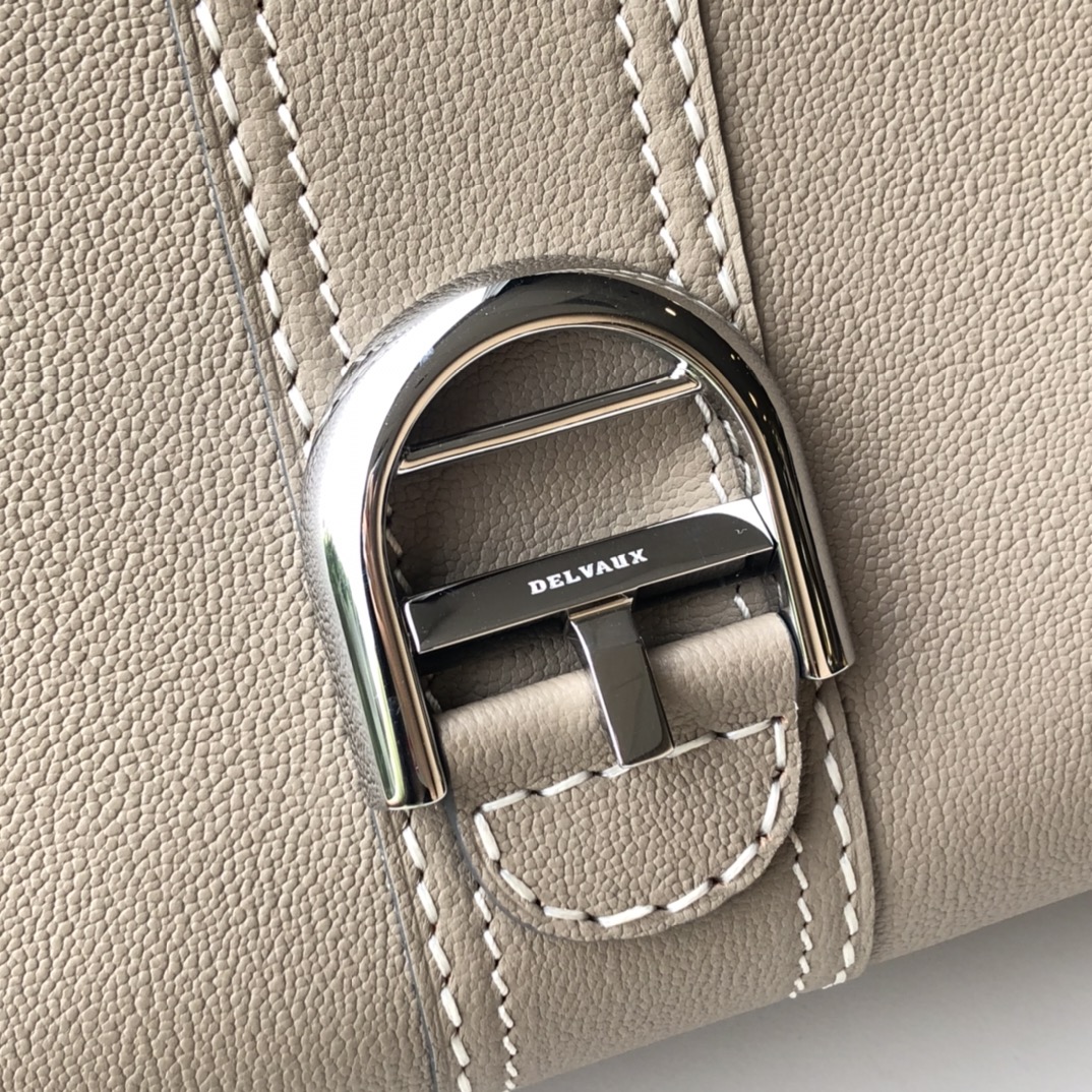 Bagsaaa Delvaux Brillant Mini Surpiqué Gray - 20cm