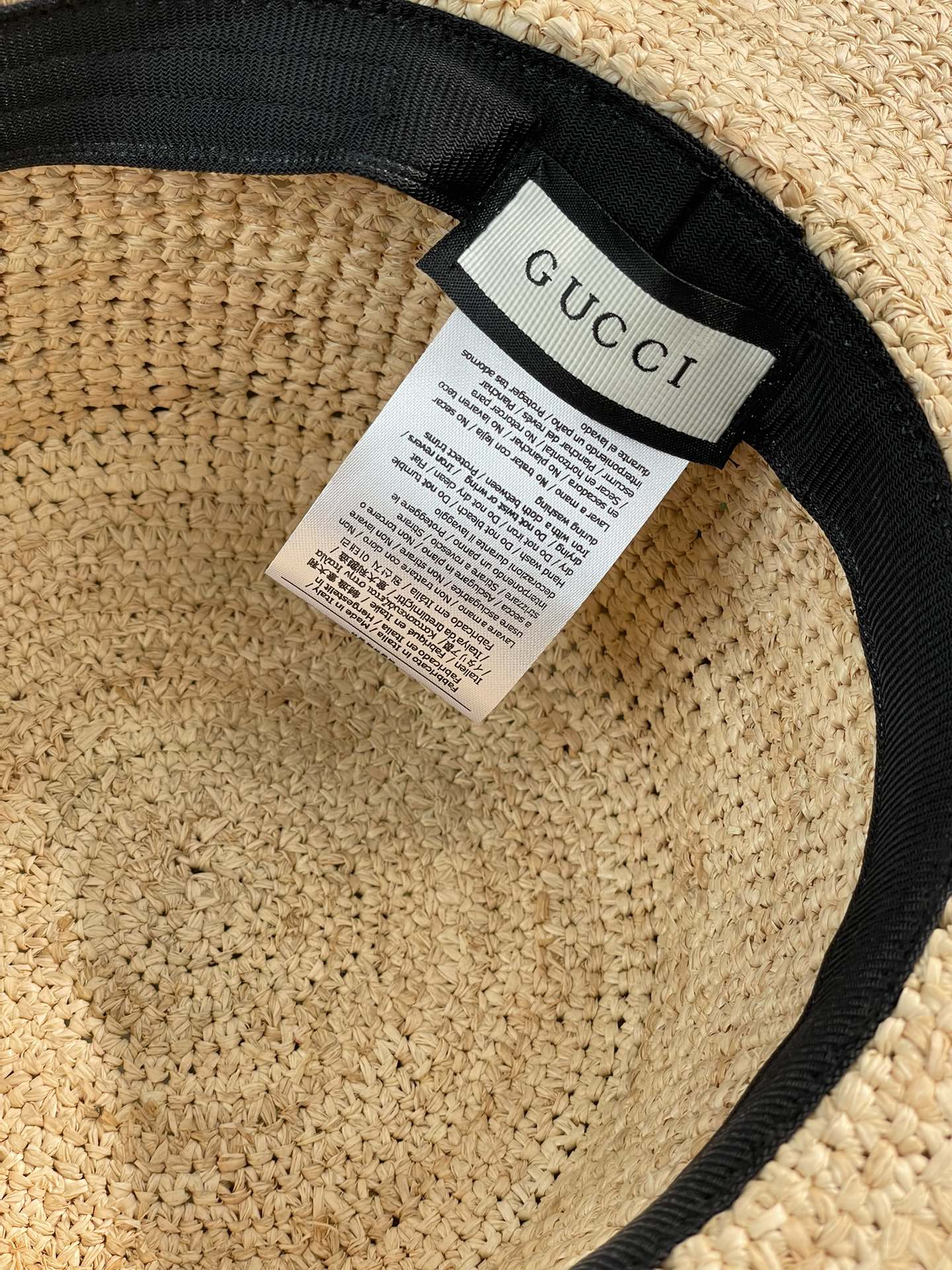 Bagsaaa Gvc*1 embroidered straw hat neutrals