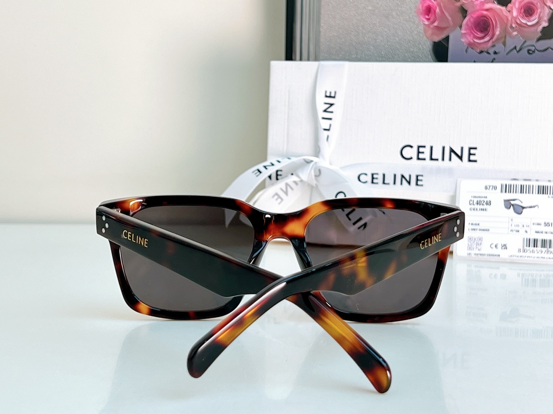 Bagsaaa Ce1i*e Black Frame 45 Sunglasses in Acetate Caramel