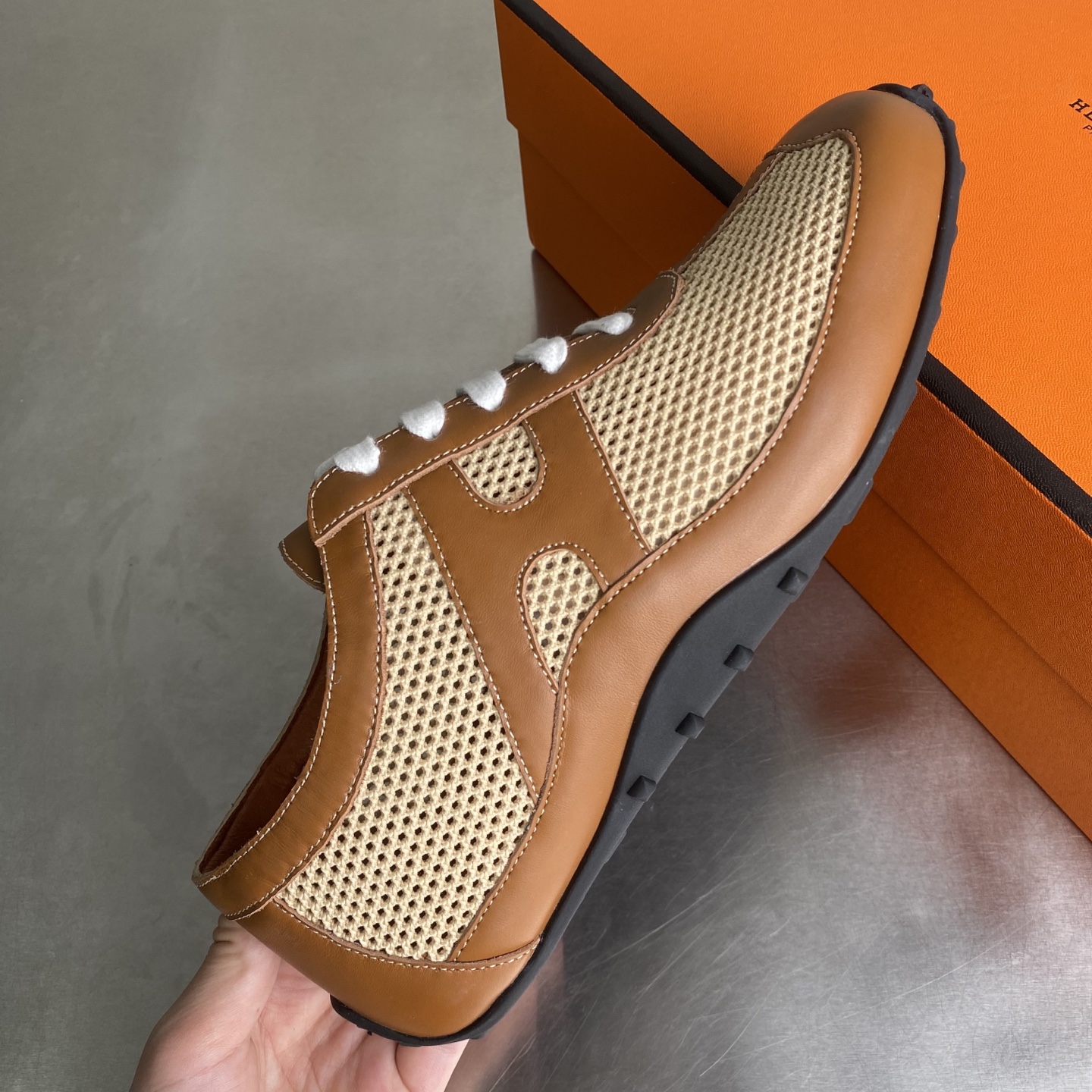 Bagsaaa H**me5 Sneakers Kiga brown & beige