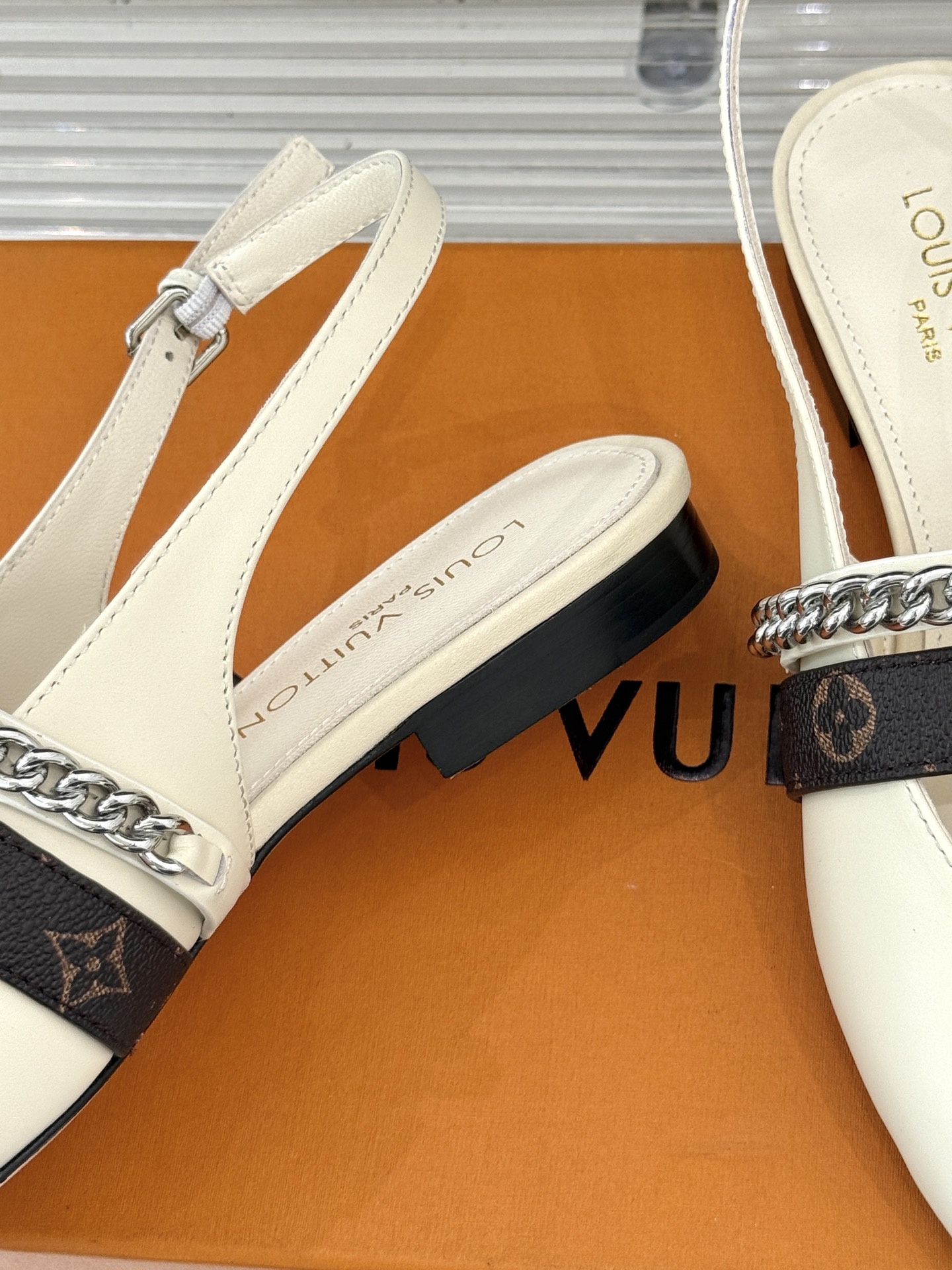 Bagsaaa LV Vibe Slingback Flat Ballerina Vanilla