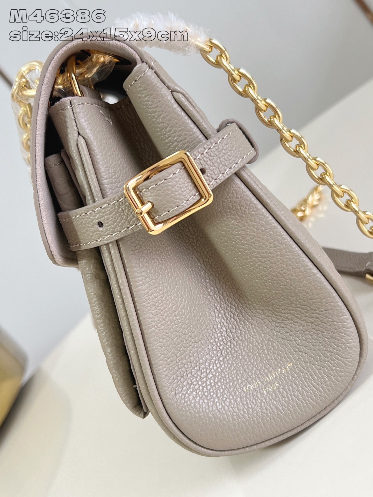 Bagsaaa LV M14973 Anytime Flap Bag Tourterelle Grey - 29.5cm