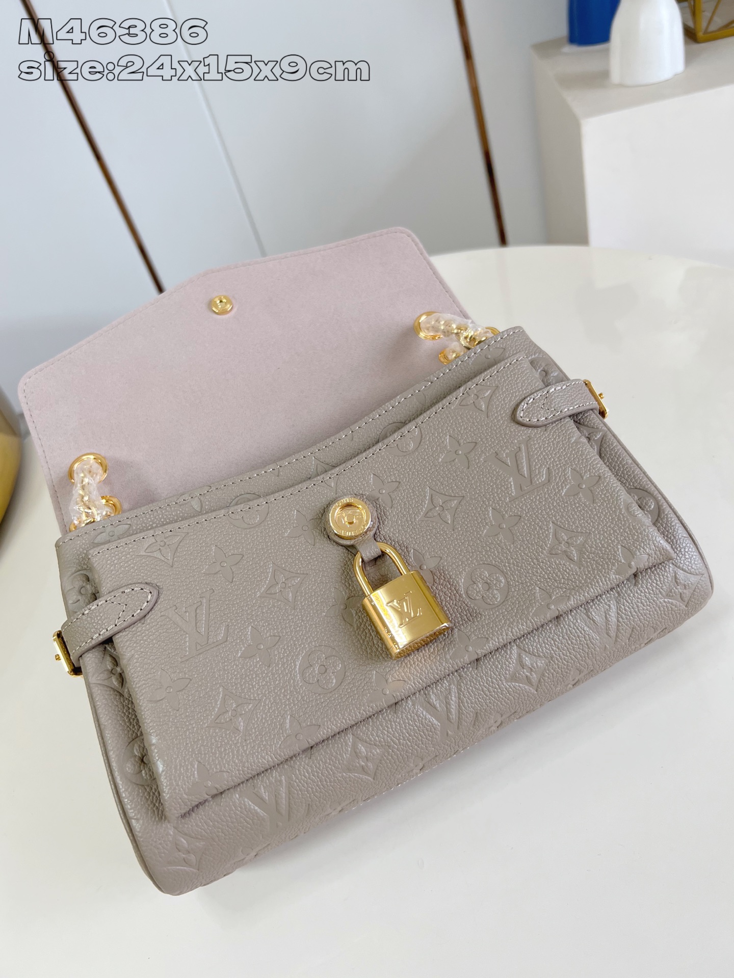 Bagsaaa LV M14973 Anytime Flap Bag Tourterelle Grey - 29.5cm