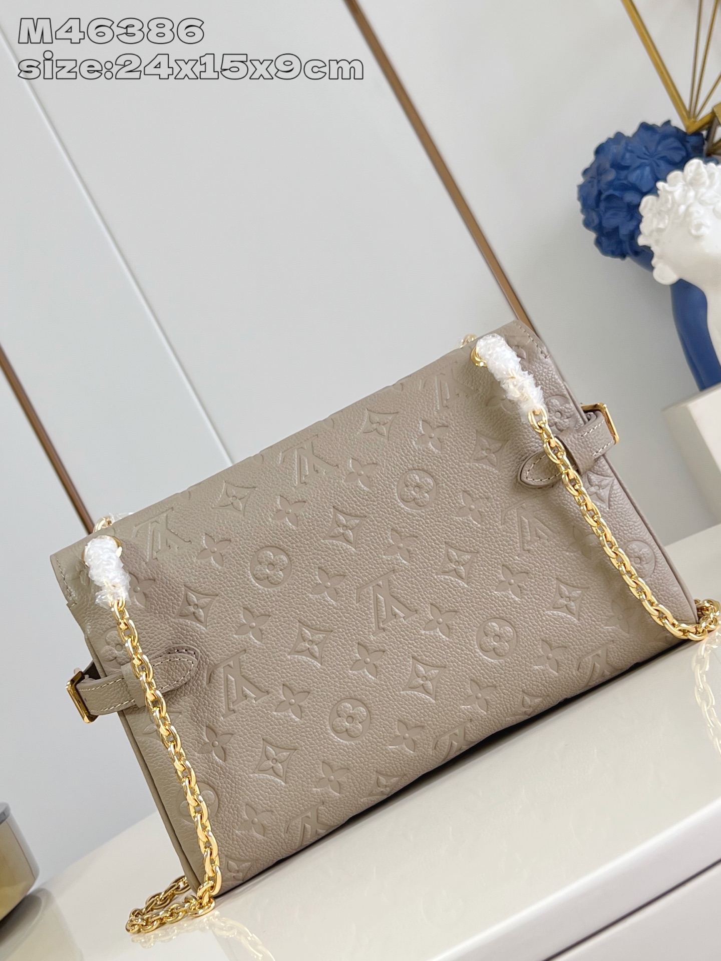 Bagsaaa LV M14973 Anytime Flap Bag Tourterelle Grey - 29.5cm