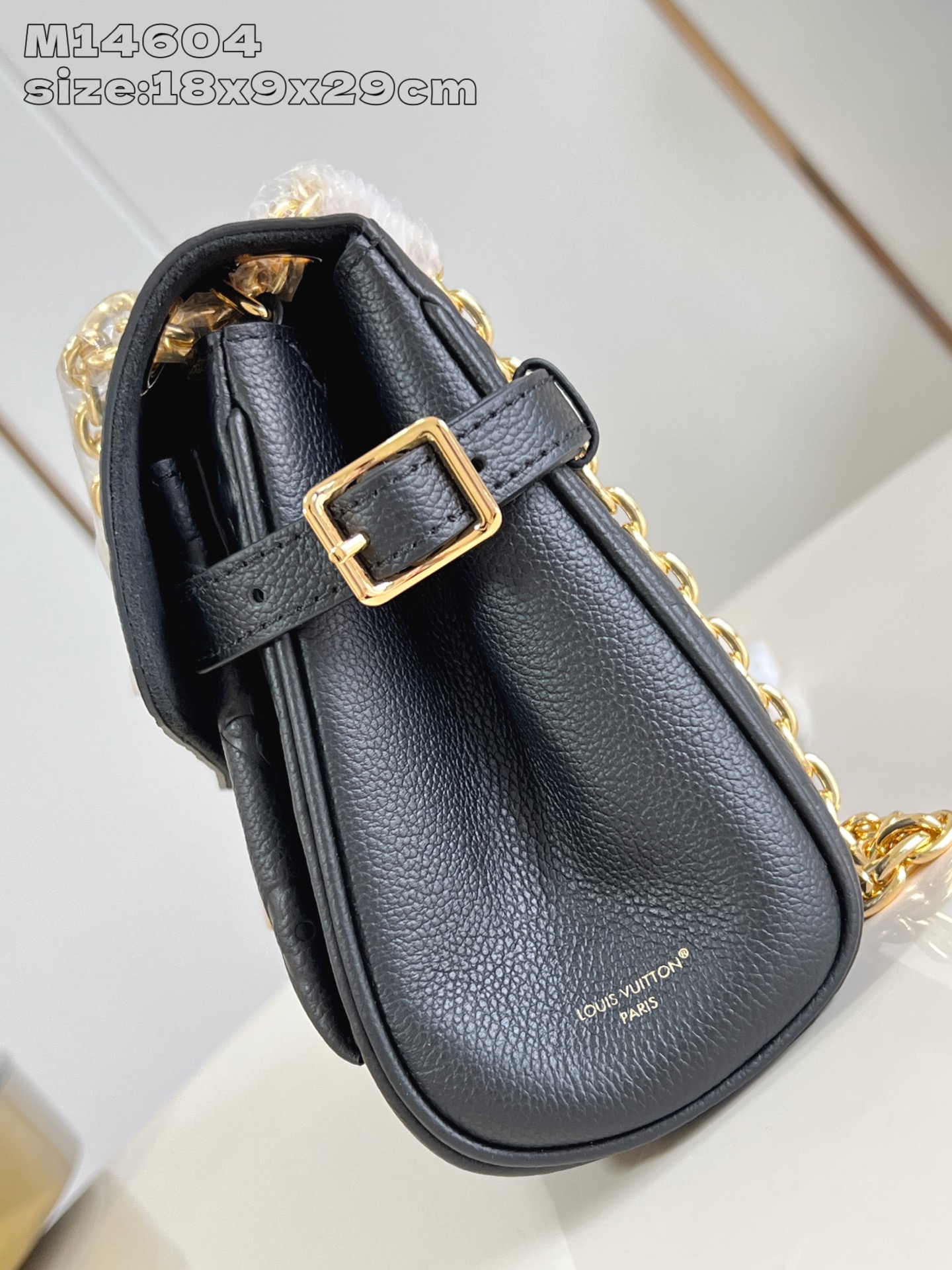 Bagsaaa LV M14604 Anytime Flap Bag Tourterelle Black - 29.5cm