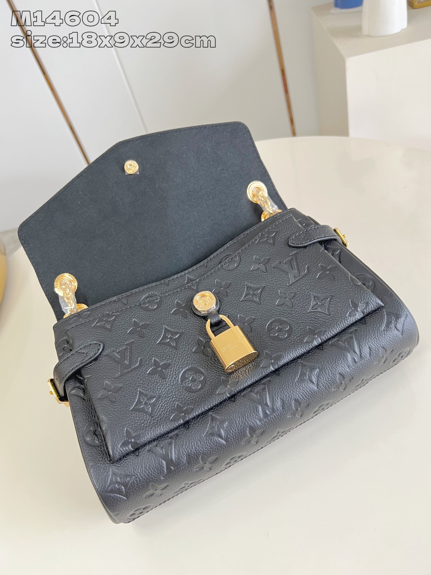 Bagsaaa LV M14604 Anytime Flap Bag Tourterelle Black - 29.5cm