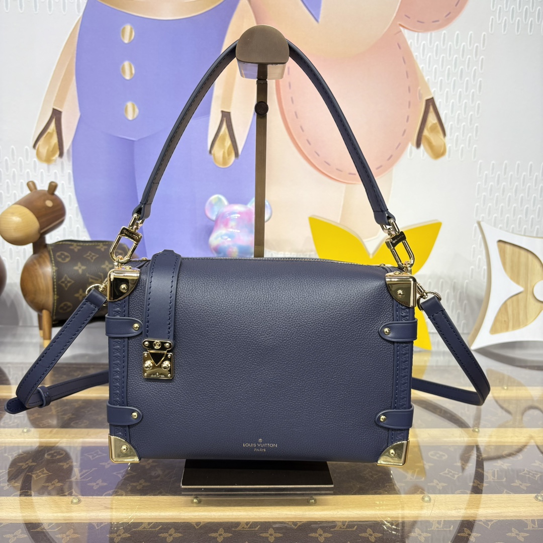 Bagsaaa LV M15226 New Side Trunk MM Bag Navy Blue - 23.5cm