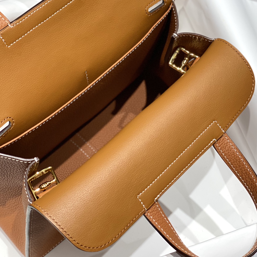 Bagsaaa H**me5 Halzan Brown & Gold - 25cm