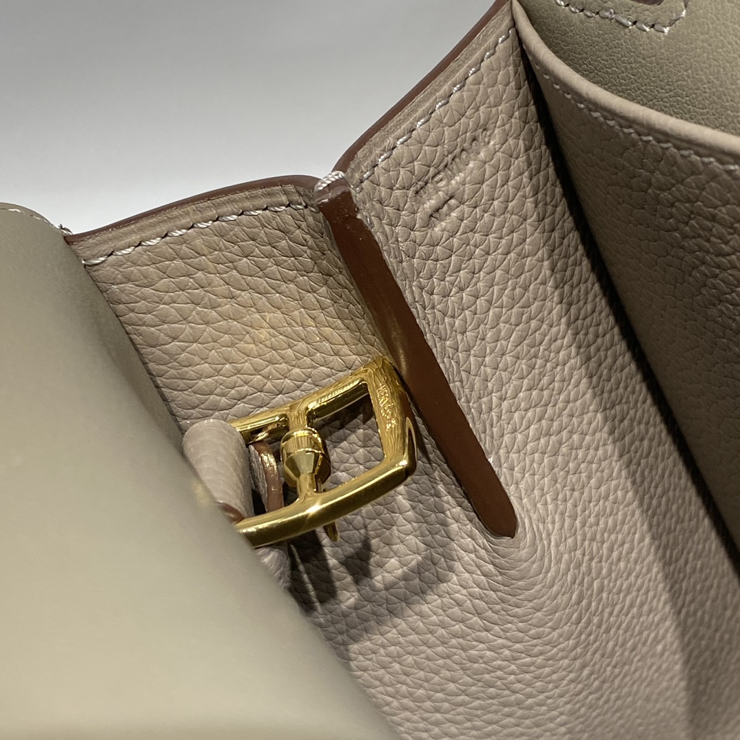 Bagsaaa H**me5 Halzan Etoupe & Gold - 25cm