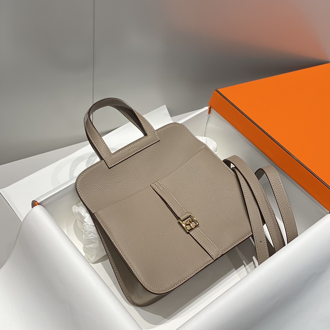 Bagsaaa H**me5 Halzan Etoupe & Gold - 25cm