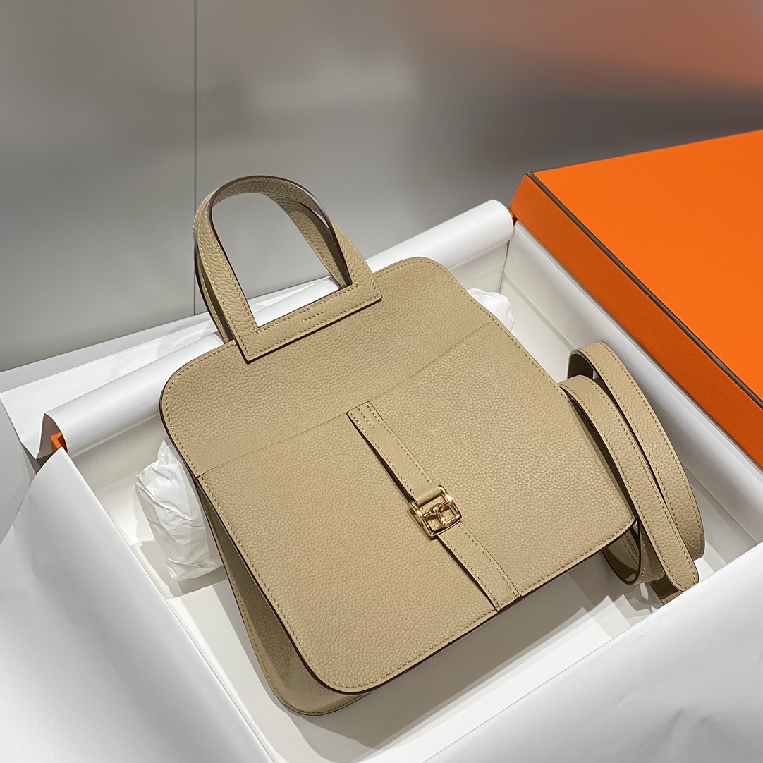 Bagsaaa H**me5 Halzan Beige & Gold - 25cm