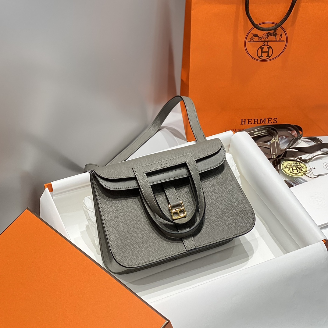 Bagsaaa H**me5 Halzan Gray & Gold - 25cm