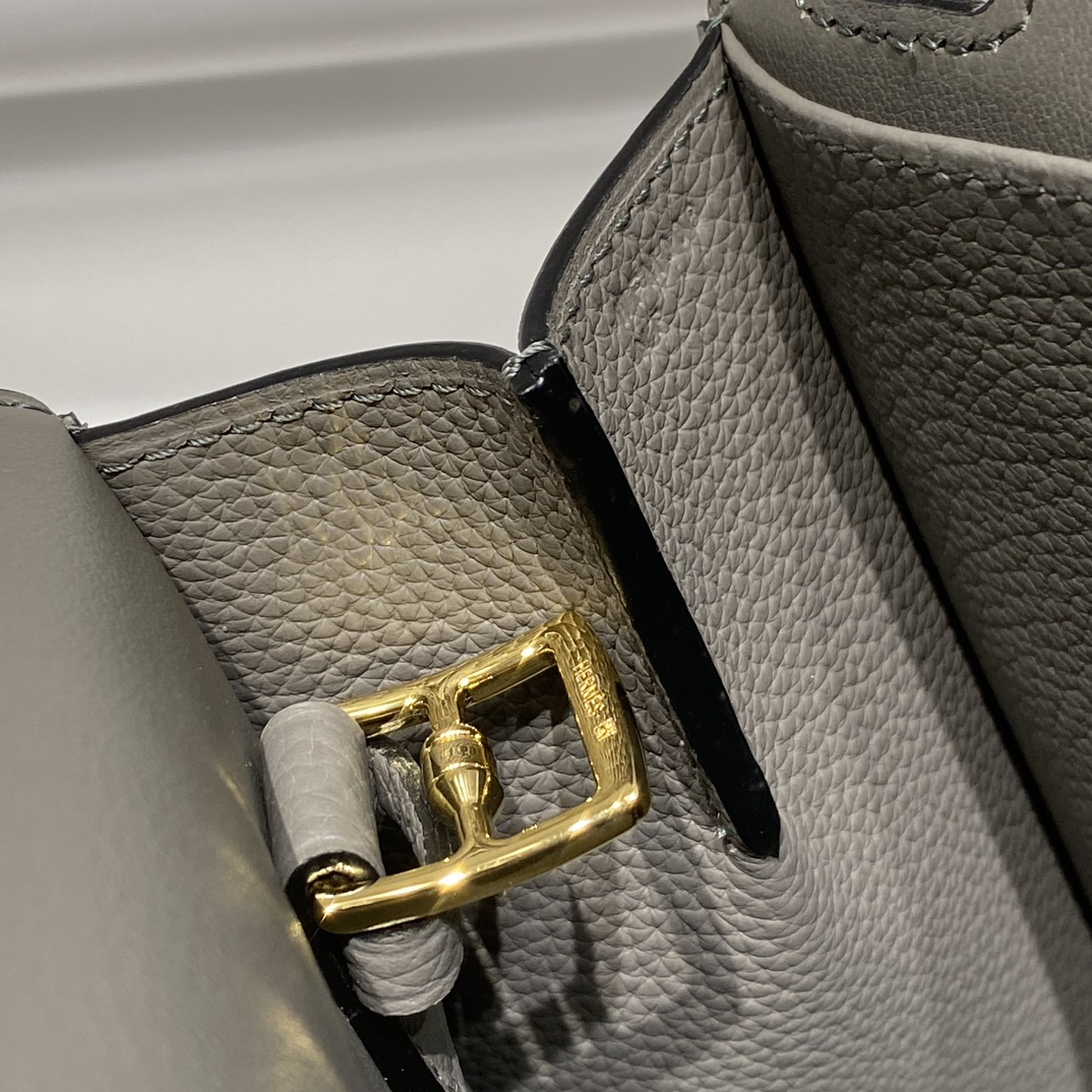 Bagsaaa H**me5 Halzan Gray & Gold - 25cm