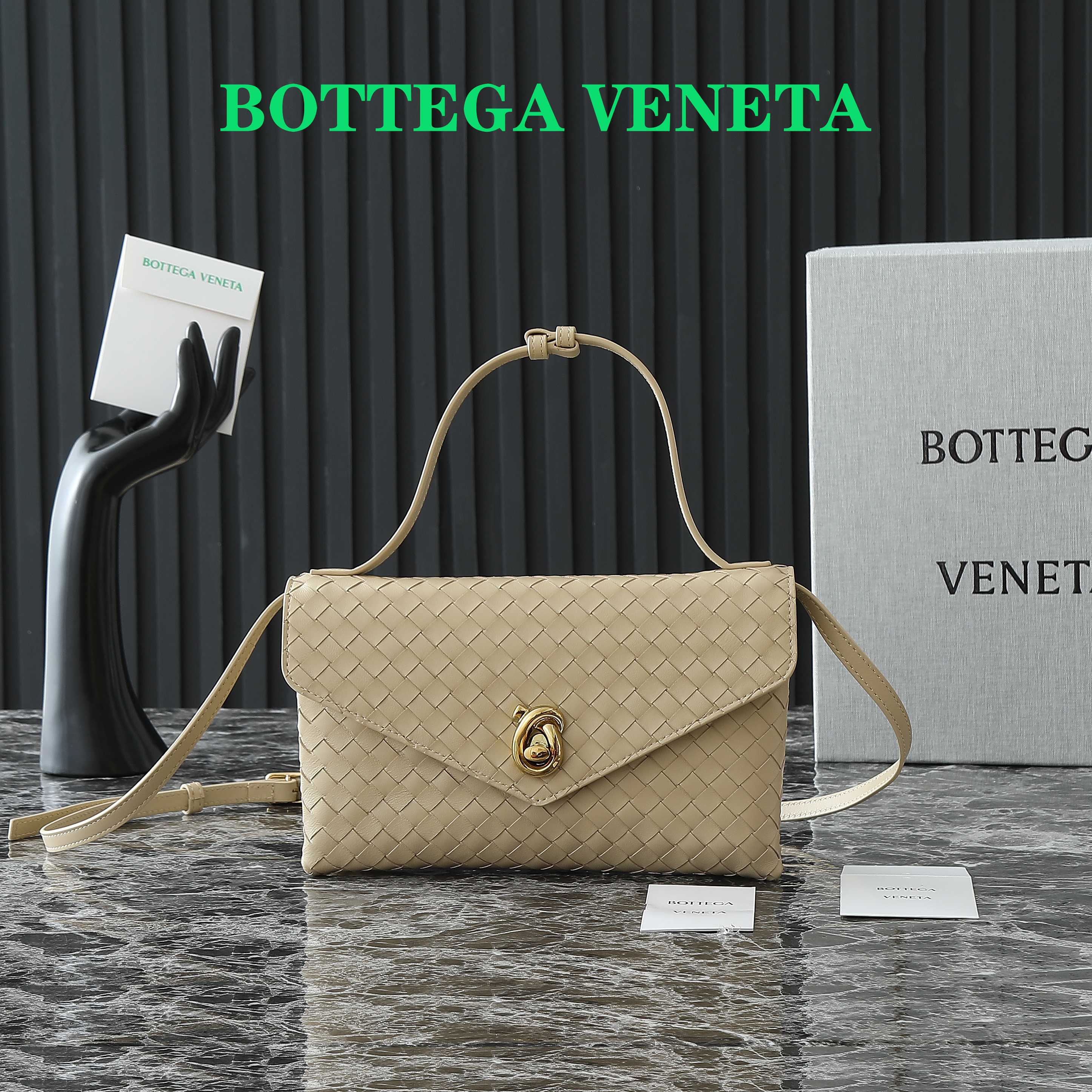 Bagsaaa B0tt*ga Ven*ta Knot Lock 817191 beige - 25cm