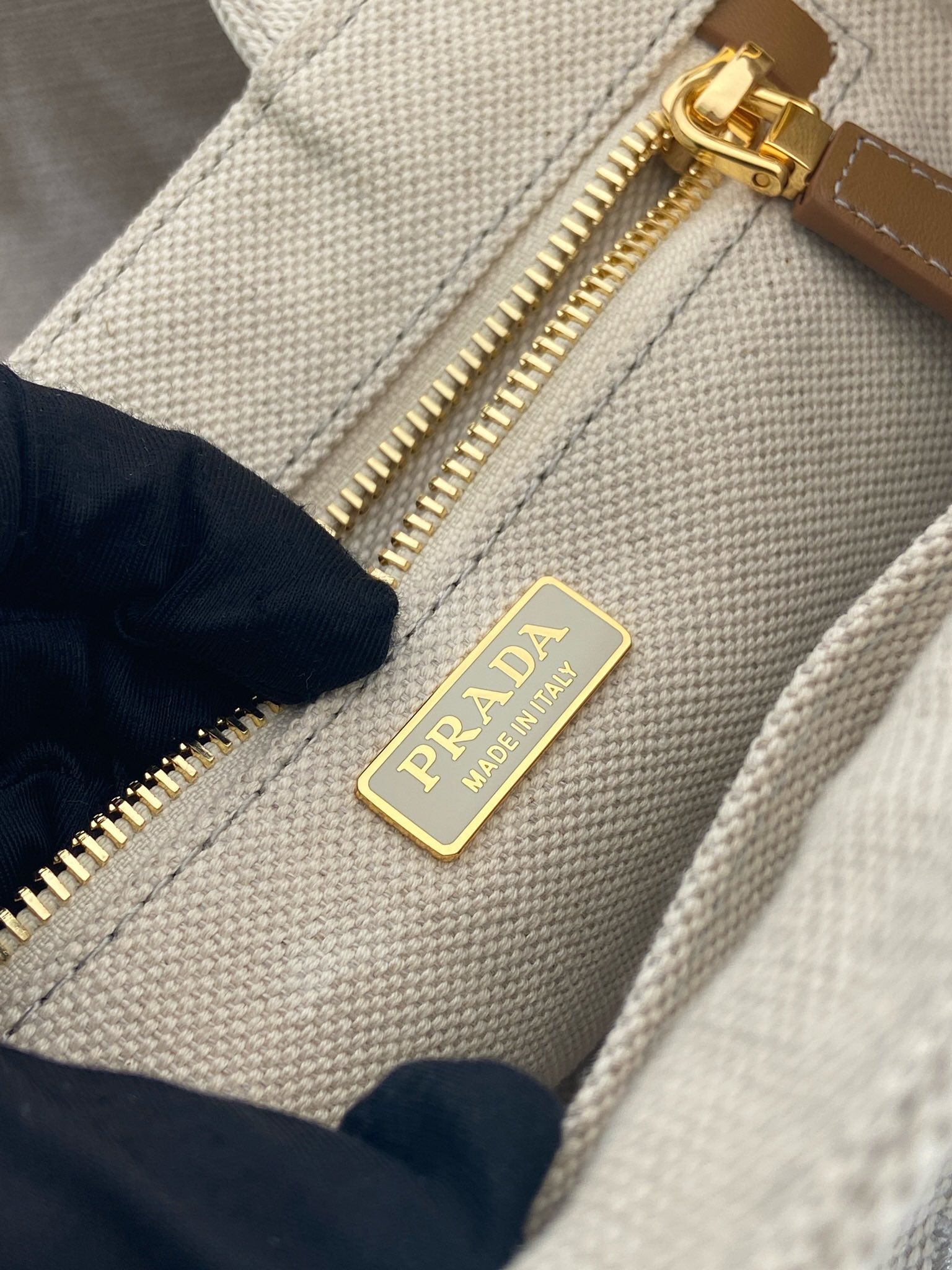 Bagsaaa Pra*a Linen blend mini handbag 1BA038 - 22cm