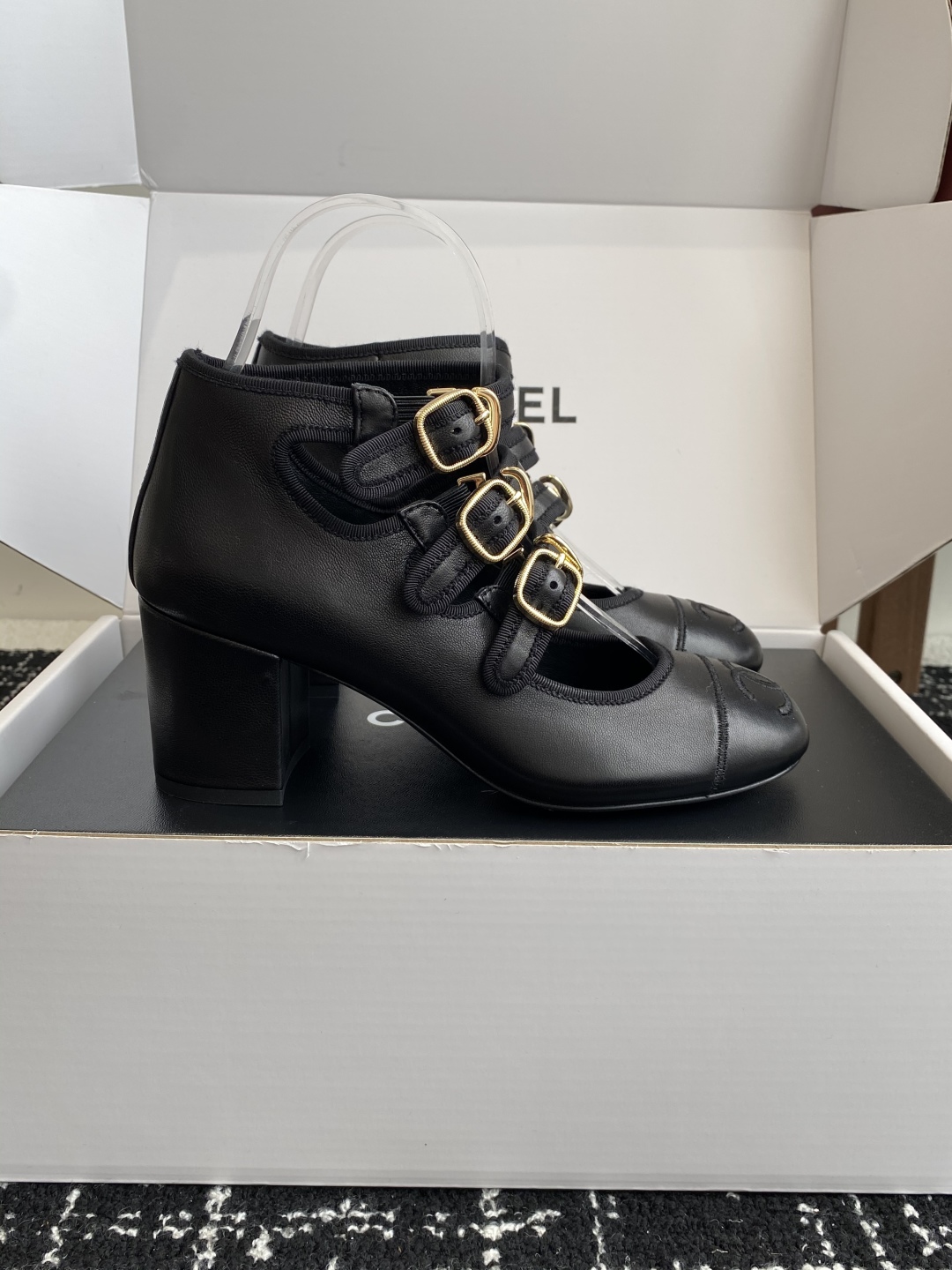 Bagsaaa Ch**el Mary Janes G46456 Black