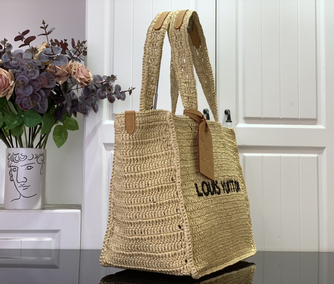 Bagsaaa LV M14458 Summer Shopper Tote MM Natural Beige - 44cm