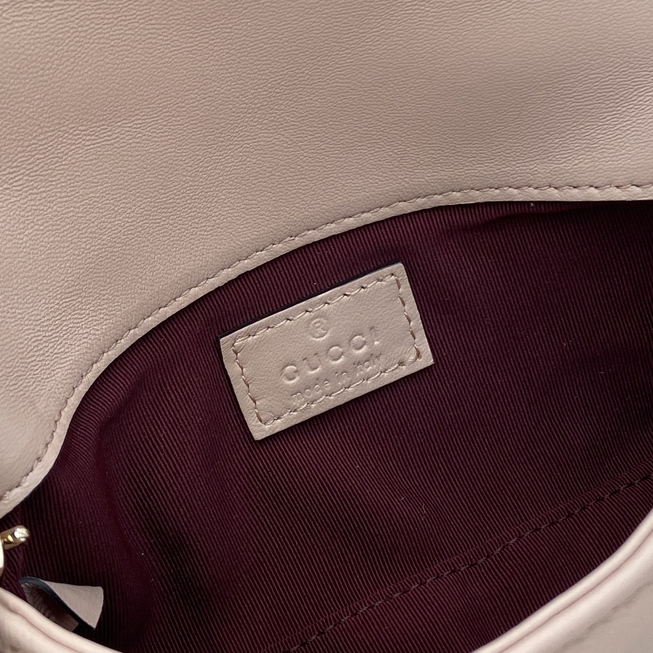 Bagsaaa Gvc*1 GG Marmont mini shoulder bag 841290 pale pink - 17cm