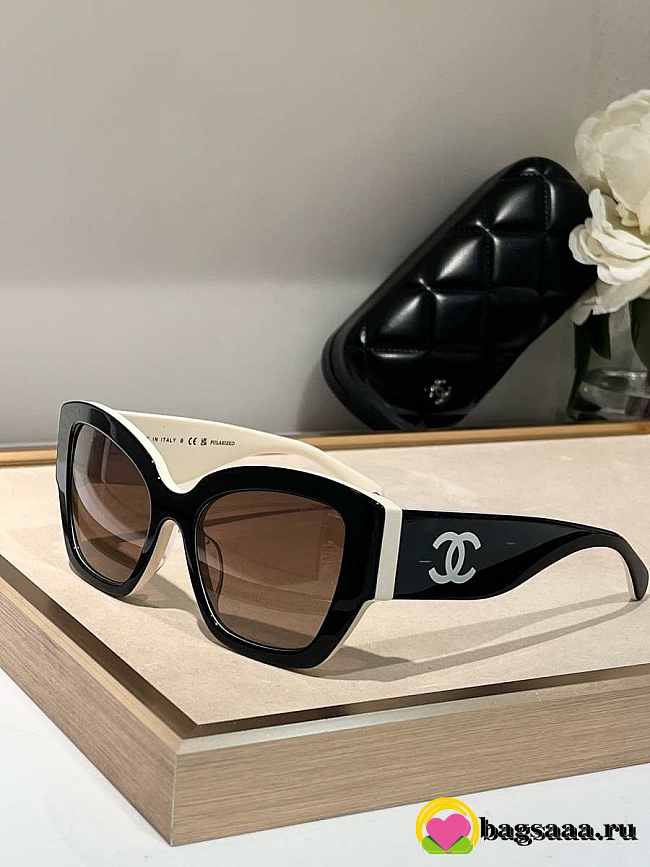 Bagsaaa Ch**el Sunglasses Black & White