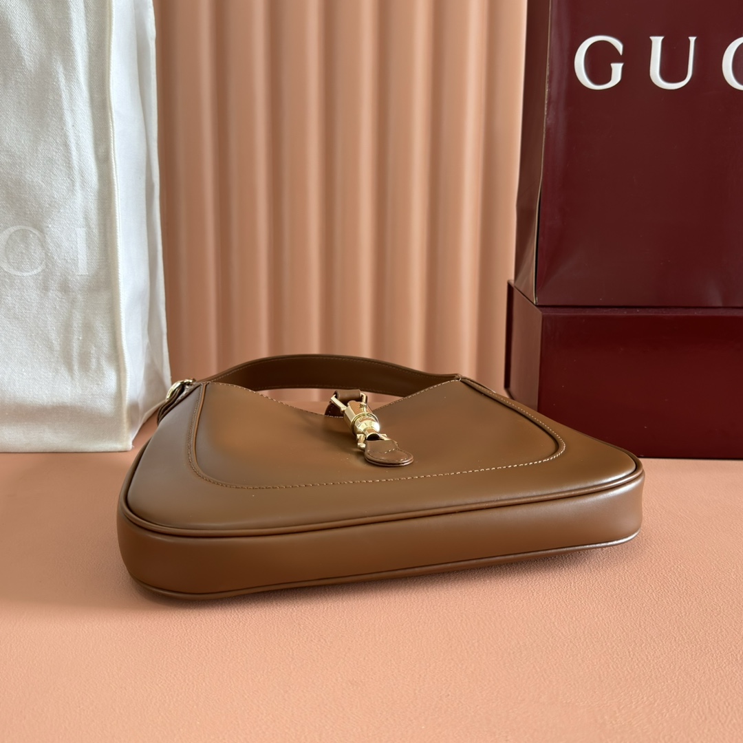 Bagsaaa Gvc*1 Jackie 1961 small shoulder bag 810232 browm smooth leather - 27.5x19x4cm