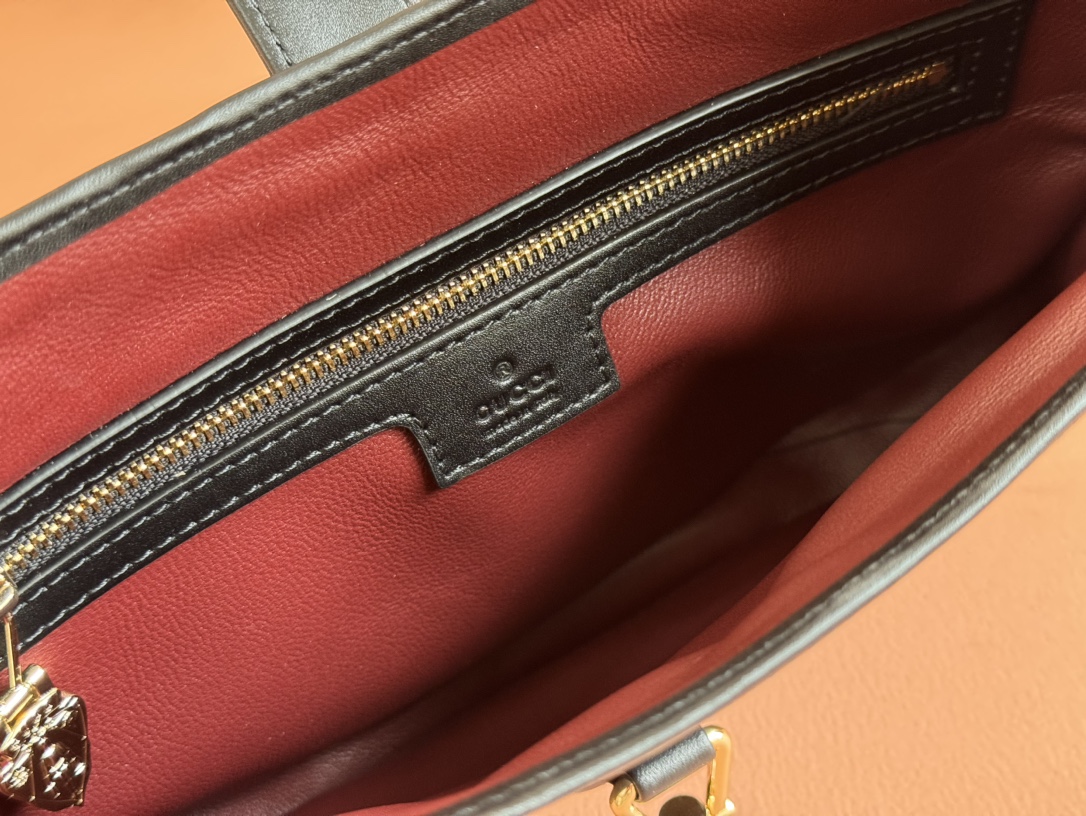 Bagsaaa Gvc*1 Jackie 1961 small shoulder bag 810232 black smooth leather - 27.5x19x4cm