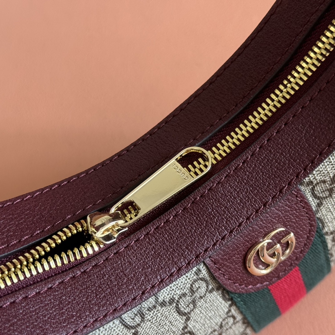 Bagsaaa Gvc*1 Ophidia small shoulder bag 838463 beige & red - 20cm