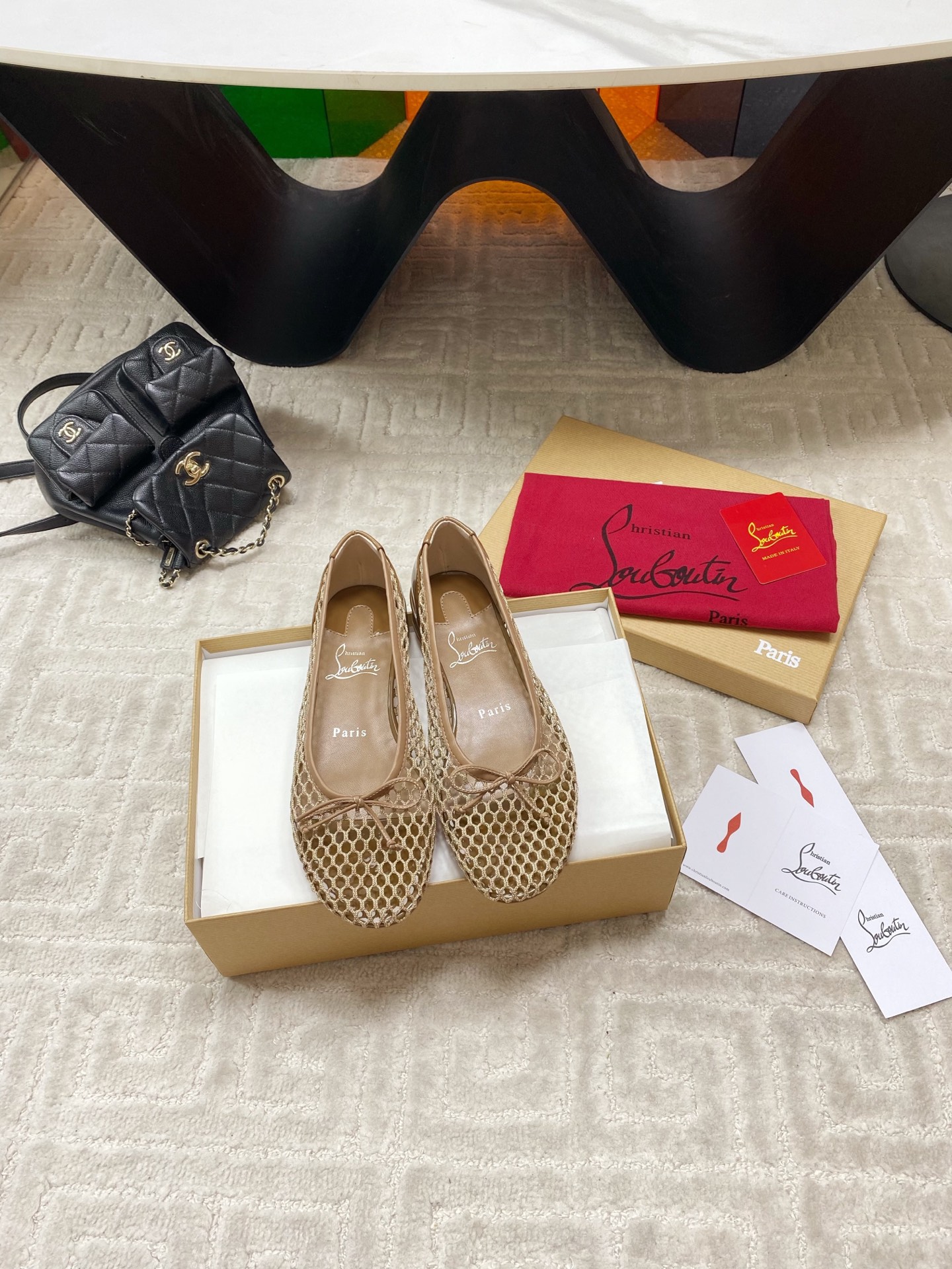 Bagsaaa Chr1st1an Louboutin Sweetie Jane ballerinas beige