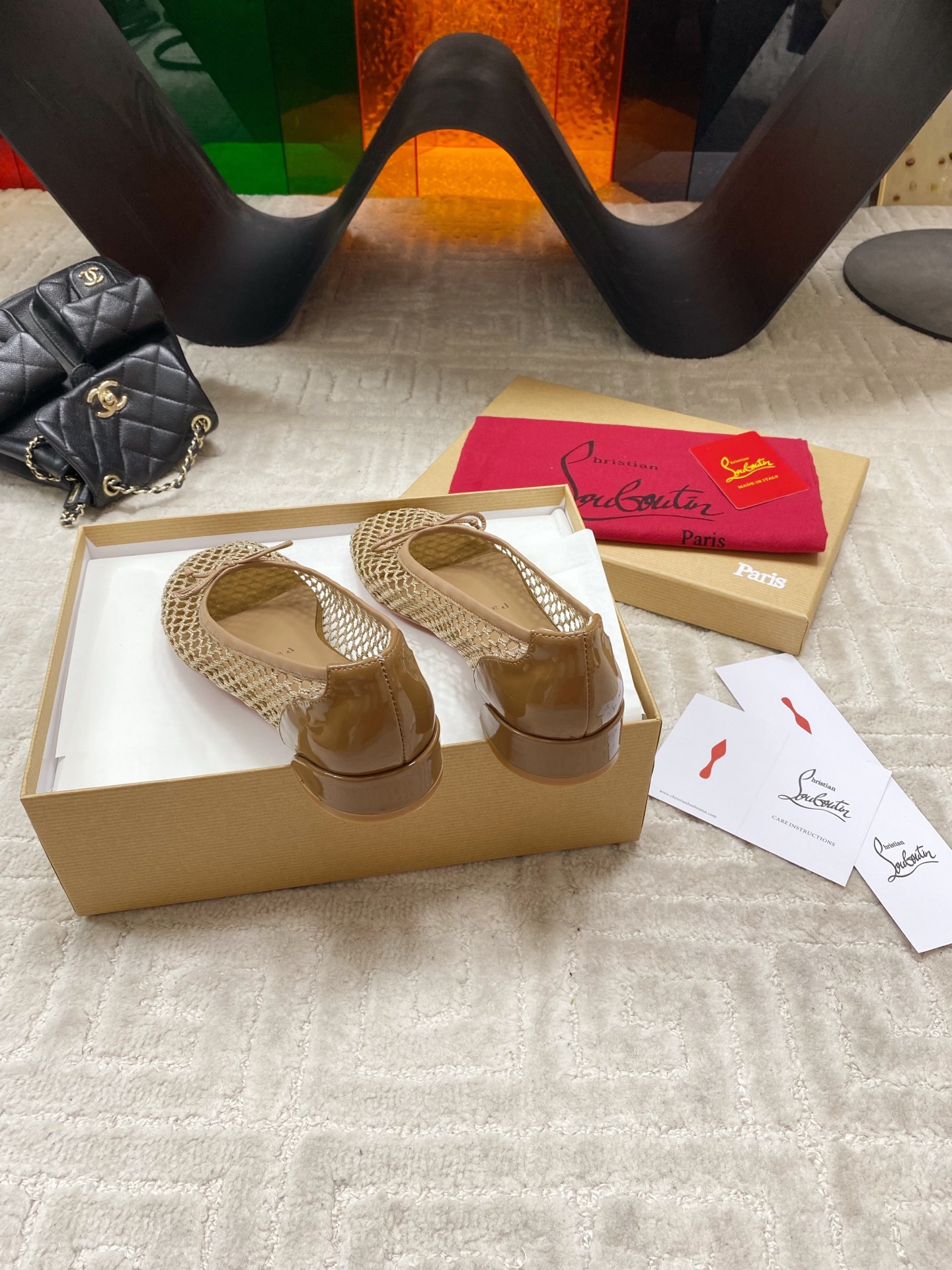 Bagsaaa Chr1st1an Louboutin Sweetie Jane ballerinas beige