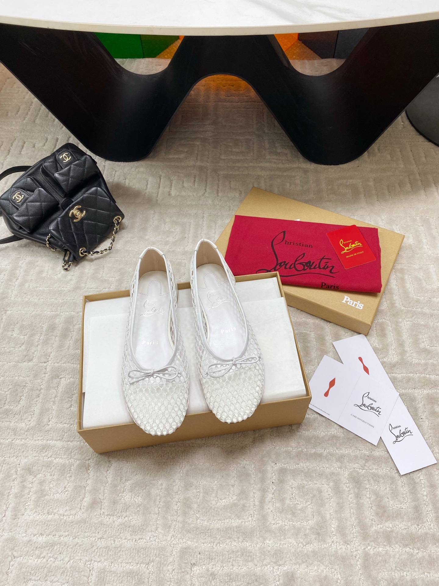 Bagsaaa Chr1st1an Louboutin Sweetie Jane ballerinas white