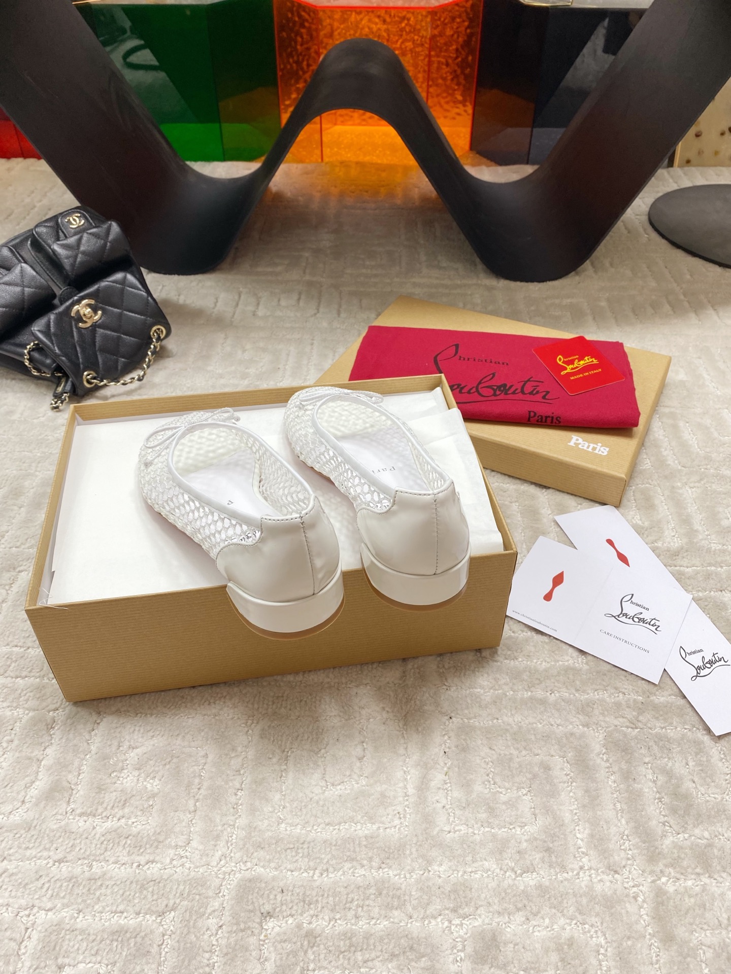 Bagsaaa Chr1st1an Louboutin Sweetie Jane ballerinas white