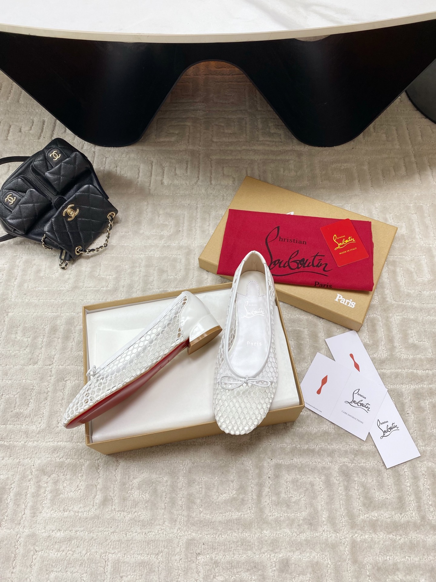 Bagsaaa Chr1st1an Louboutin Sweetie Jane ballerinas white