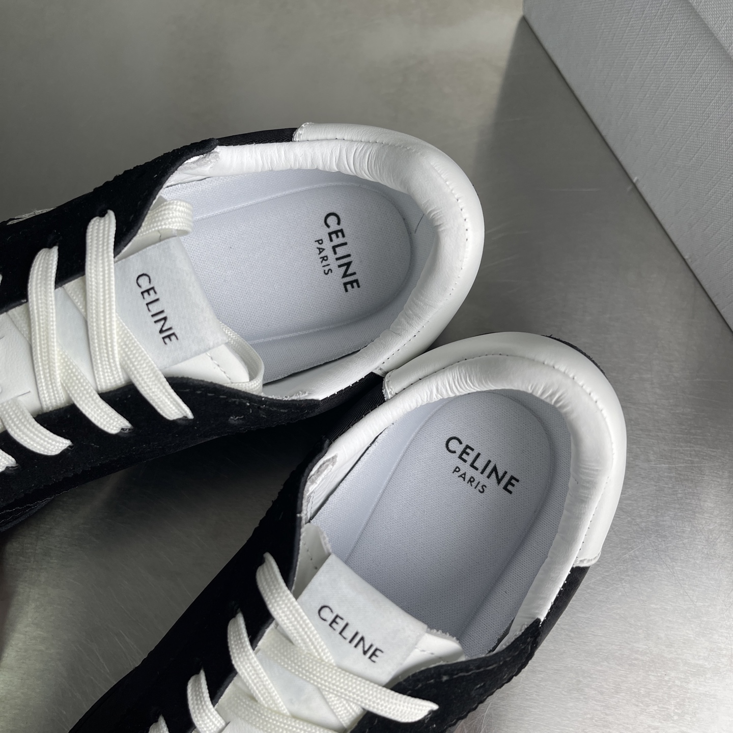 Bagsaaa Ce1i*e Racer - Low Top Sneaker In Nylon Suede And Calfskin black