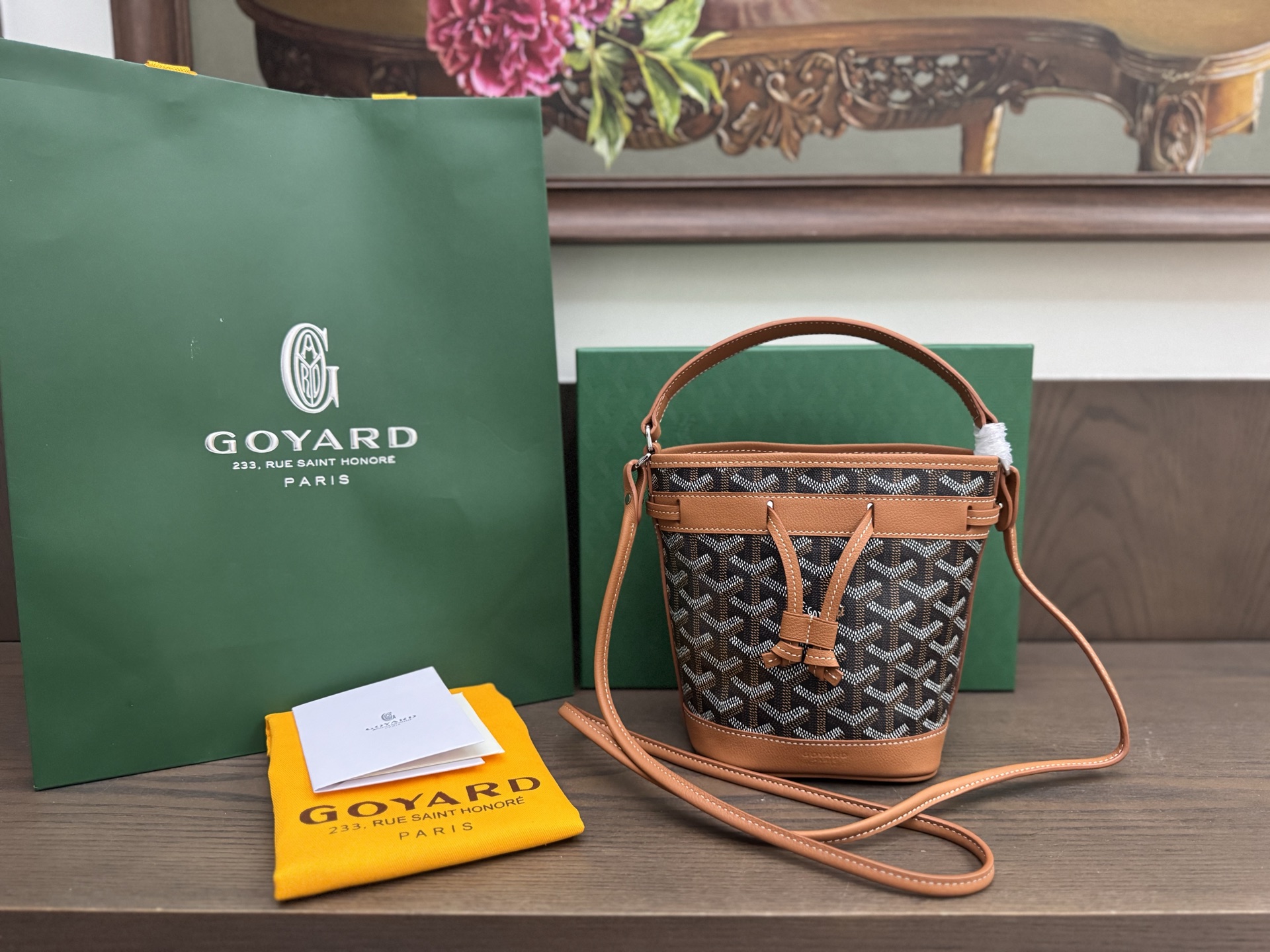 Bagsaaa G09ard Petit Flot Mini bucket bag Black & Tan - 17.5cm