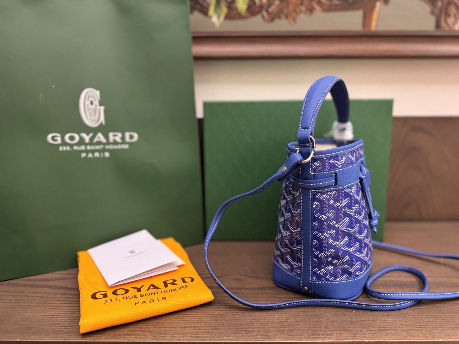 Bagsaaa G09ard Petit Flot Mini bucket bag Blue - 17.5cm